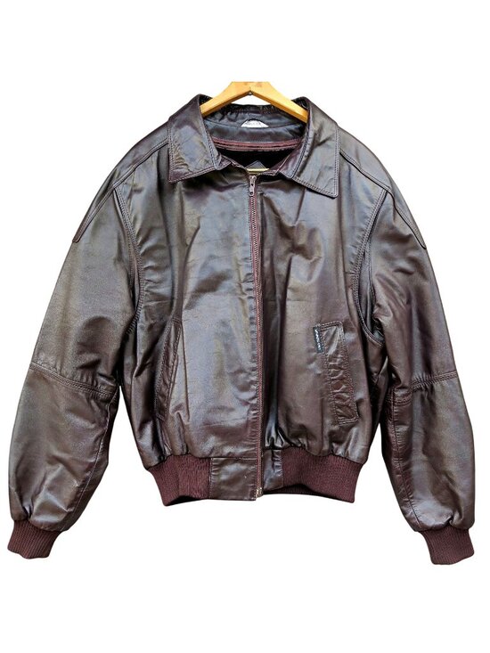 Member's Only Other - Vintage 1980s Member's Only Leather Bomber Jacket 44 Brown Korea Zip Liner
